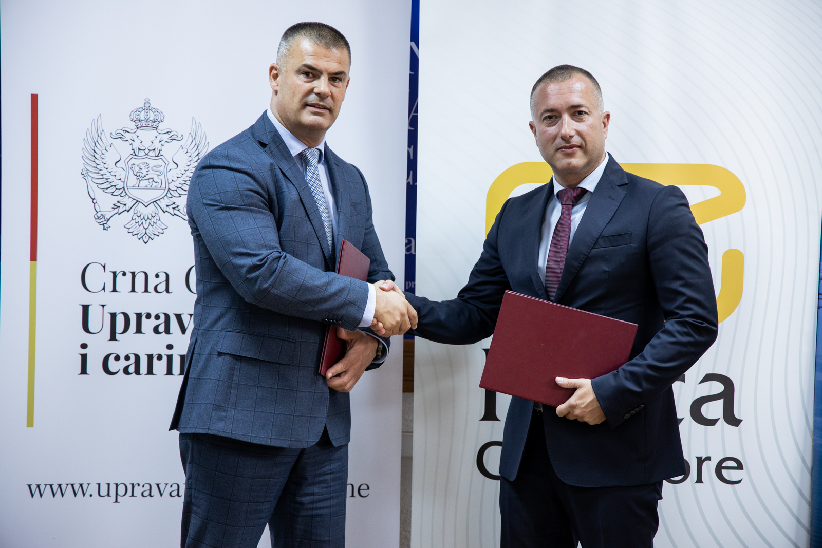 Potpisan Sporazum između Pošte Crne Gore i Uprave prihoda i carina