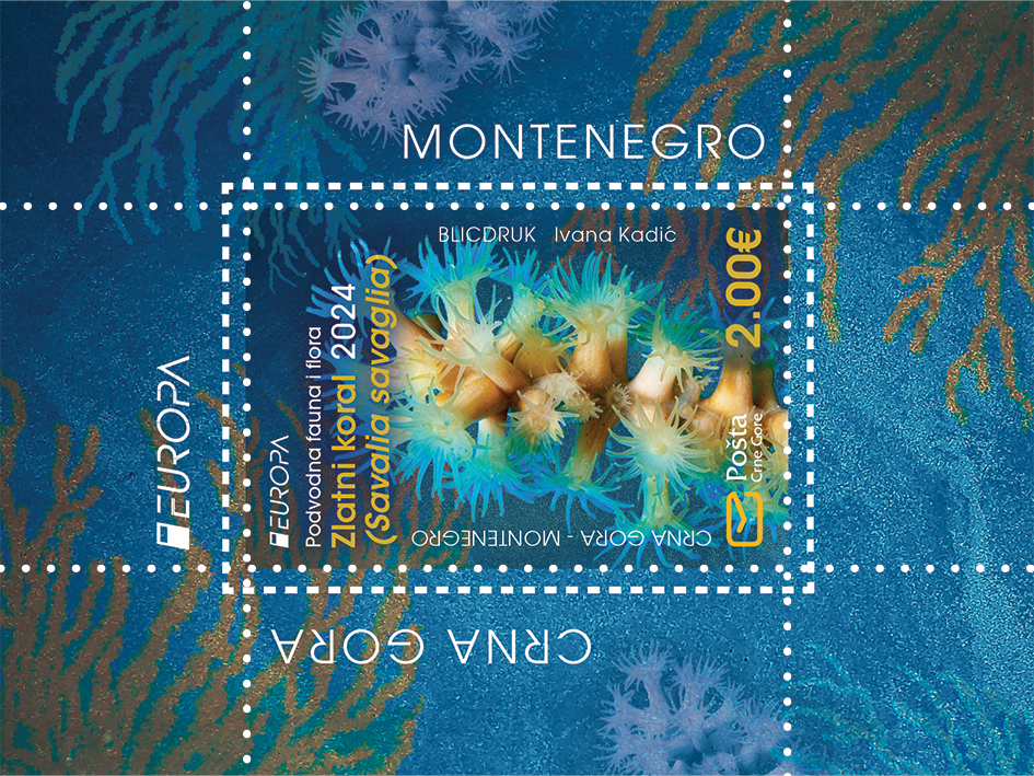 Zlatni koral na poštanskoj marki